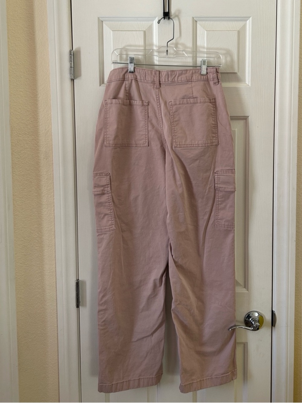 Hollister Dusty Pink Ultra High Rise Dad Pant Cargo Utility Pockets - Picture 9 of 9